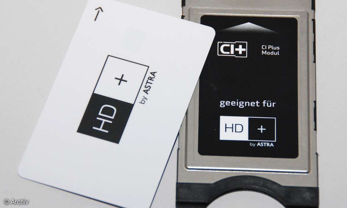 ... und die HD+-CAM für den Empfang der privaten HD-Sender.