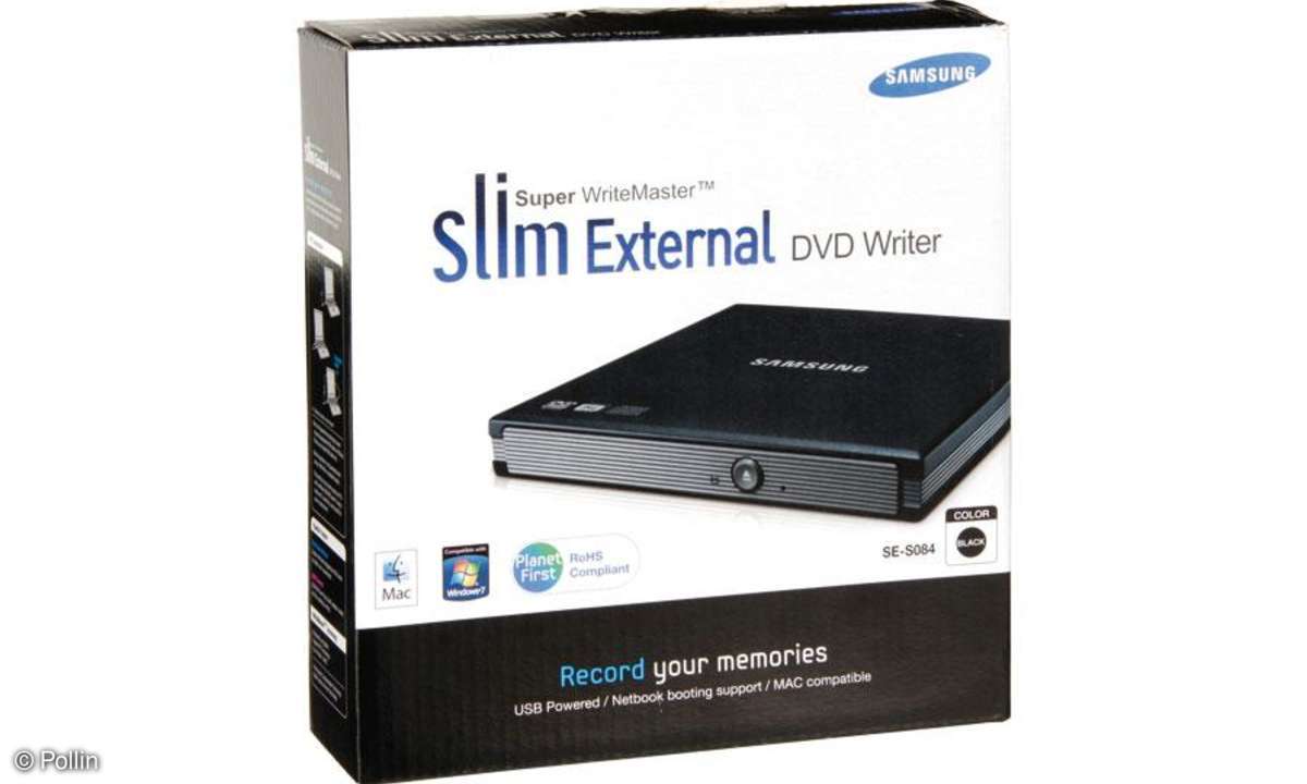 Pollin: Externer DVD-Brenner SAMSUNG SE-S084F/RSBSI