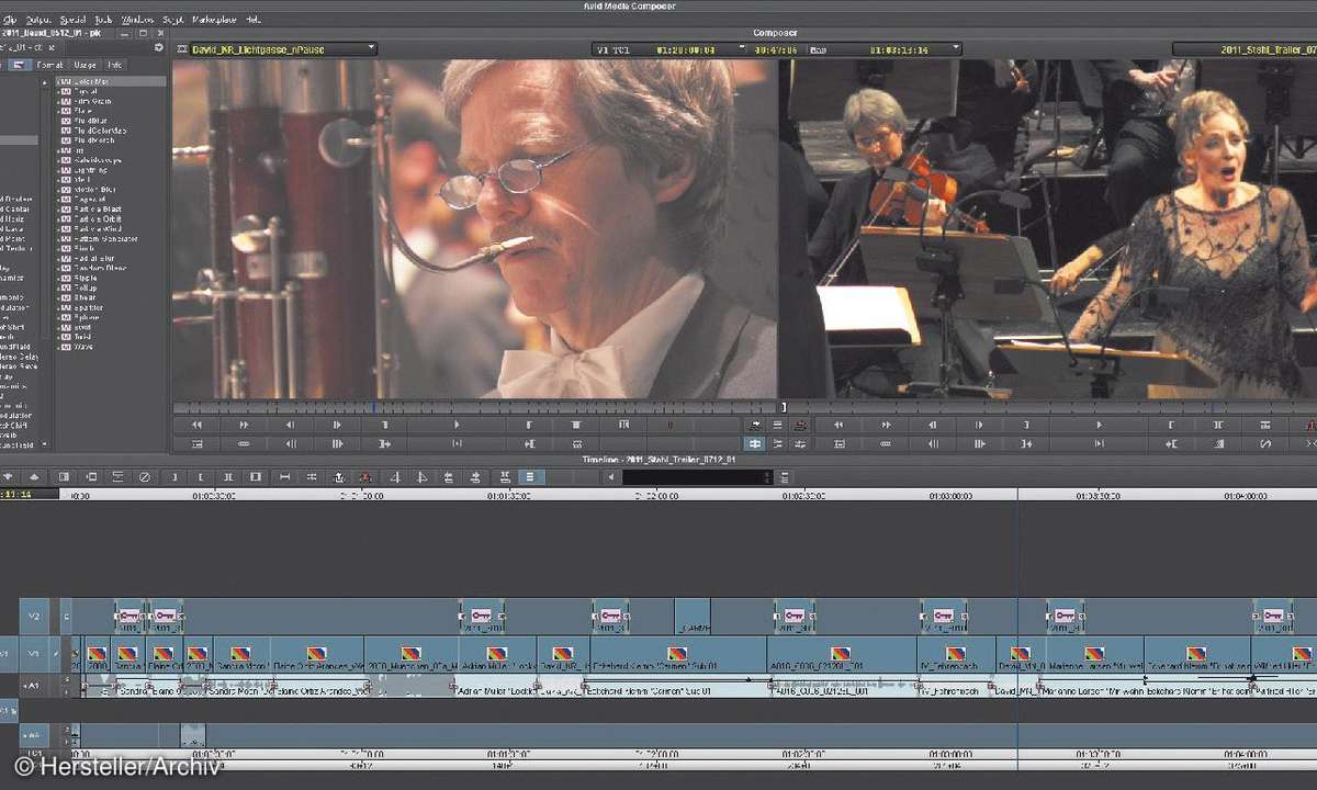 Schnittig: Die überarbeitete Oberfläche von Avid Media Composer 6 ist funktional und wirkt angenehm aufgeräumt. Die einzelnen Fenster passen sich aber nicht automatisch aneinander an.