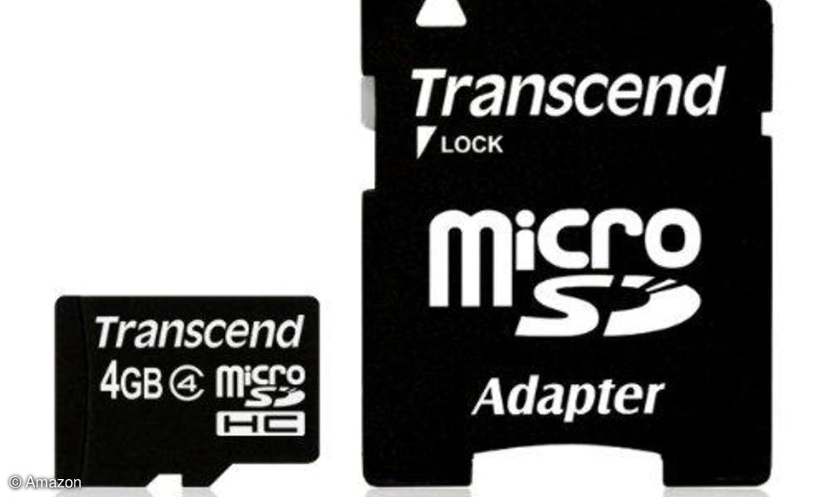 Transcend Micro SDHC 4GB Class 4 Speicherkarte mit SD-Adapter