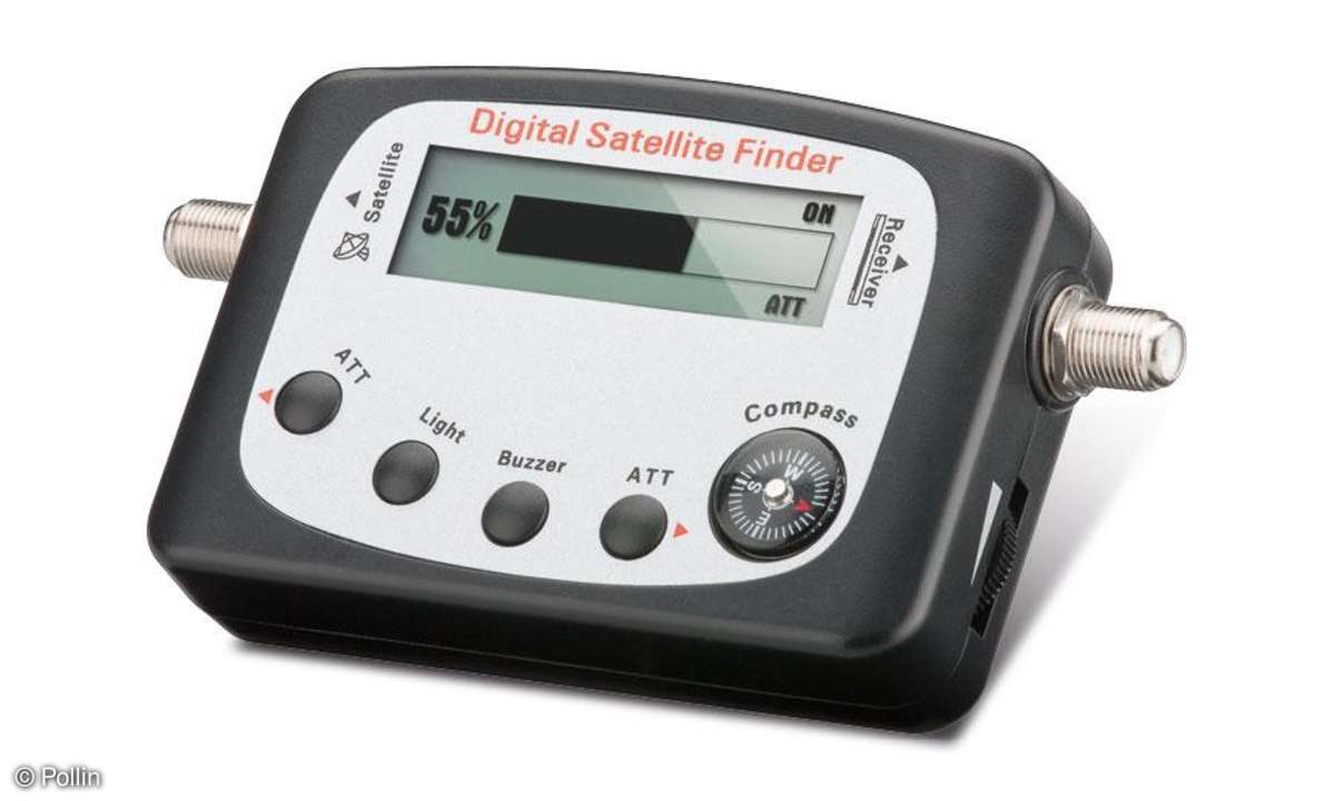 Pollin: Digital SAT-Finder mit beleuchtetem LCD