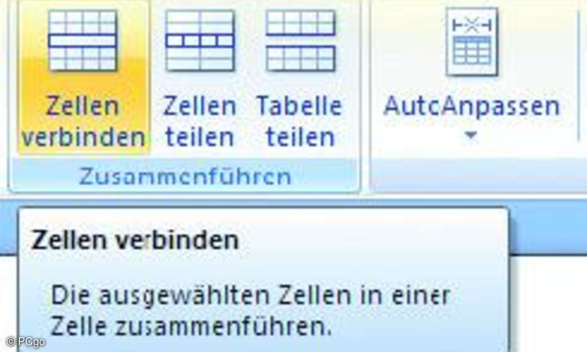 Zellen in Tabellen können Sie teilen und verbinden - aber auch Tabellen lassen sich trennen.