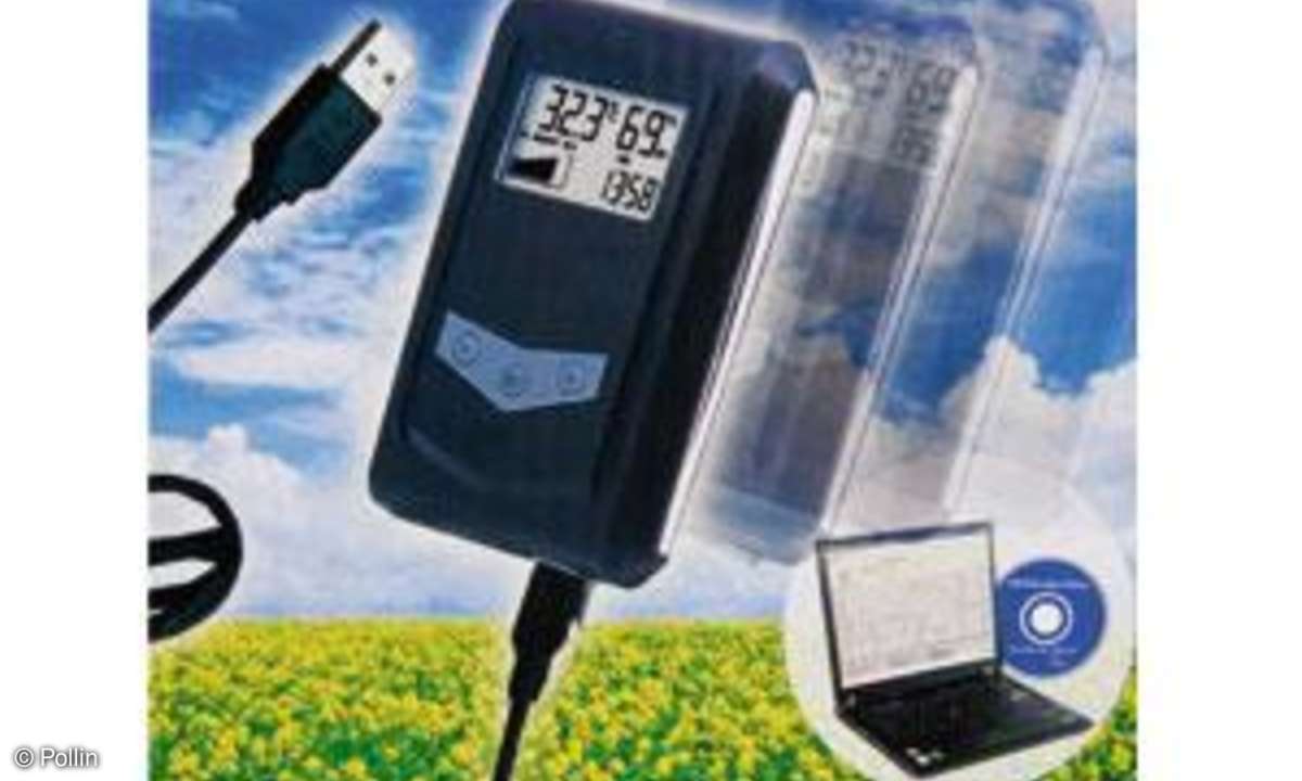 Pollin: USB Temperatur- und Feuchtelogger DS100