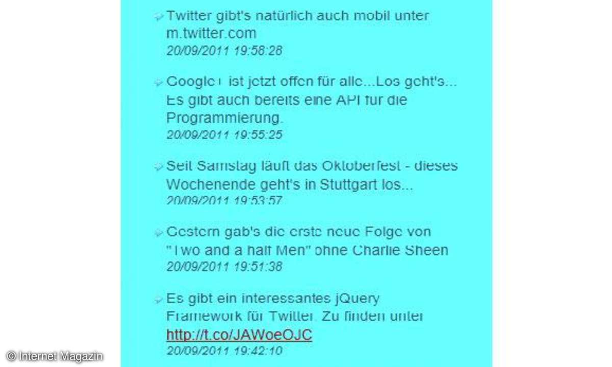 Allen Einträgen wird die Formatierung der hinteren Ranglistenplätze zugewiesen.
