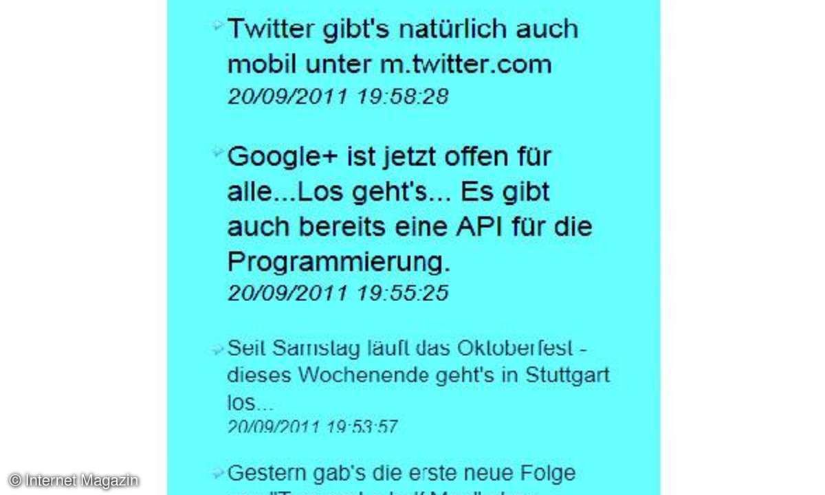 Durch Überschreiben erhalten vordere Positionen individuelle Formatierungen.