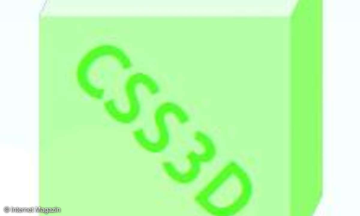 Auch 3D-Würfel lassen sich dank geschickt eingesetzter Rahmenelemente rein mit CSS 2.1 erzeugen.