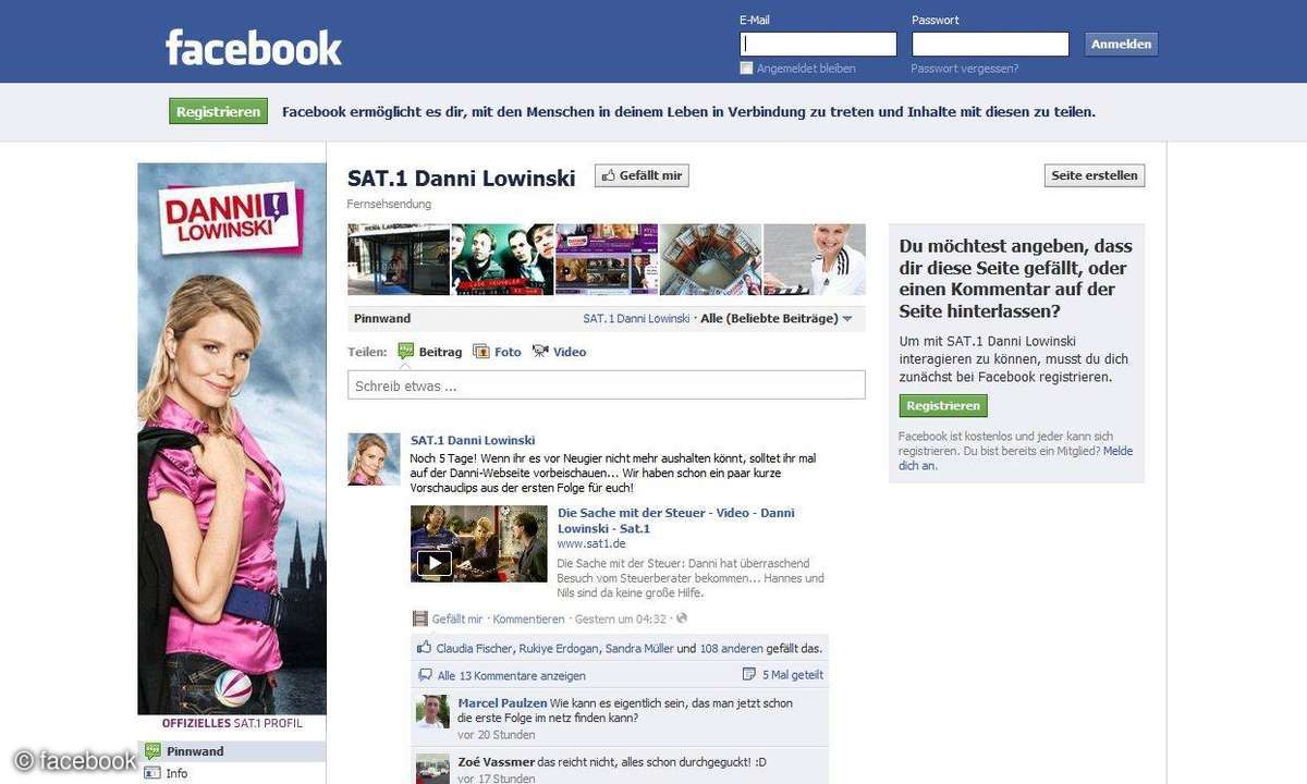 Danni Lowinski auf Facebook