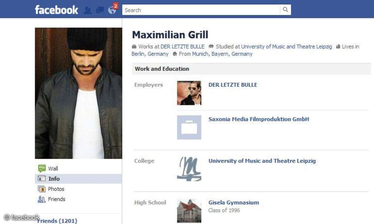 Maximilian Grill bei Facebook