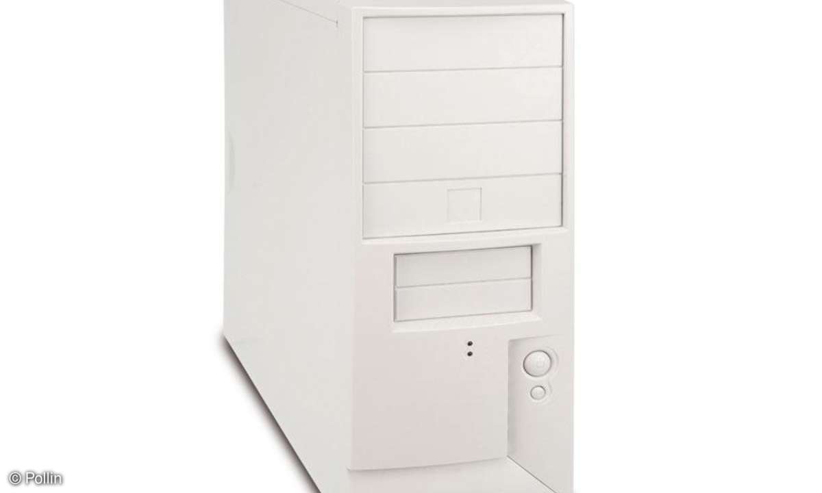 Pollin: ATX Midi-Tower Gehäuse mit Netzteil