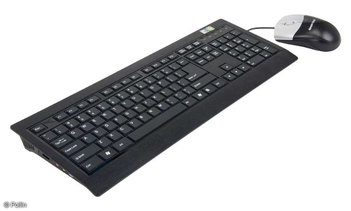 Pollin: Tastatur-PC AMERRY mit Atom D525