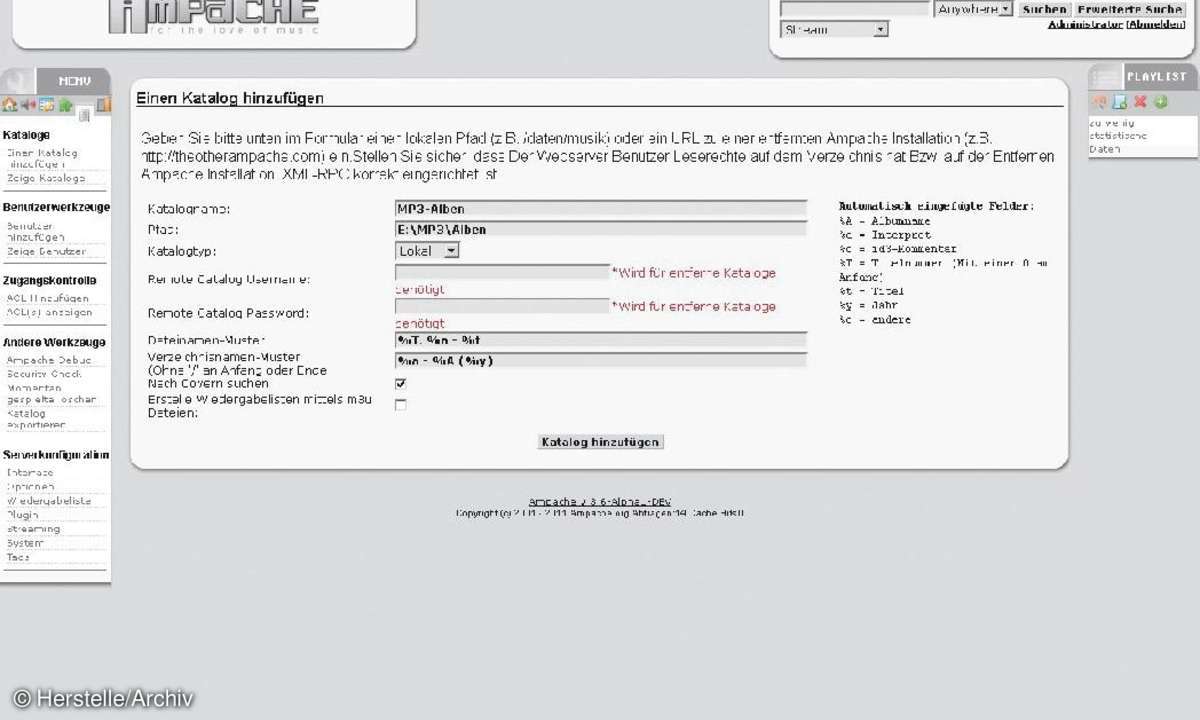 mp3, software, tools, Ampache