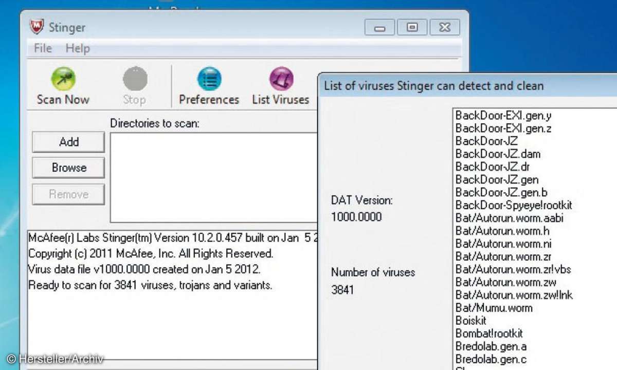 software, tools, sicherheit, stinger
