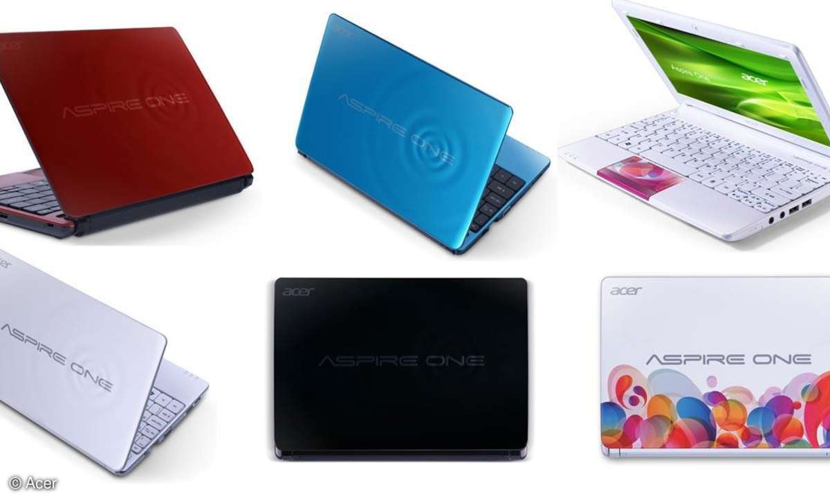 Acer Aspire Notebooks in verschiedenen Farben