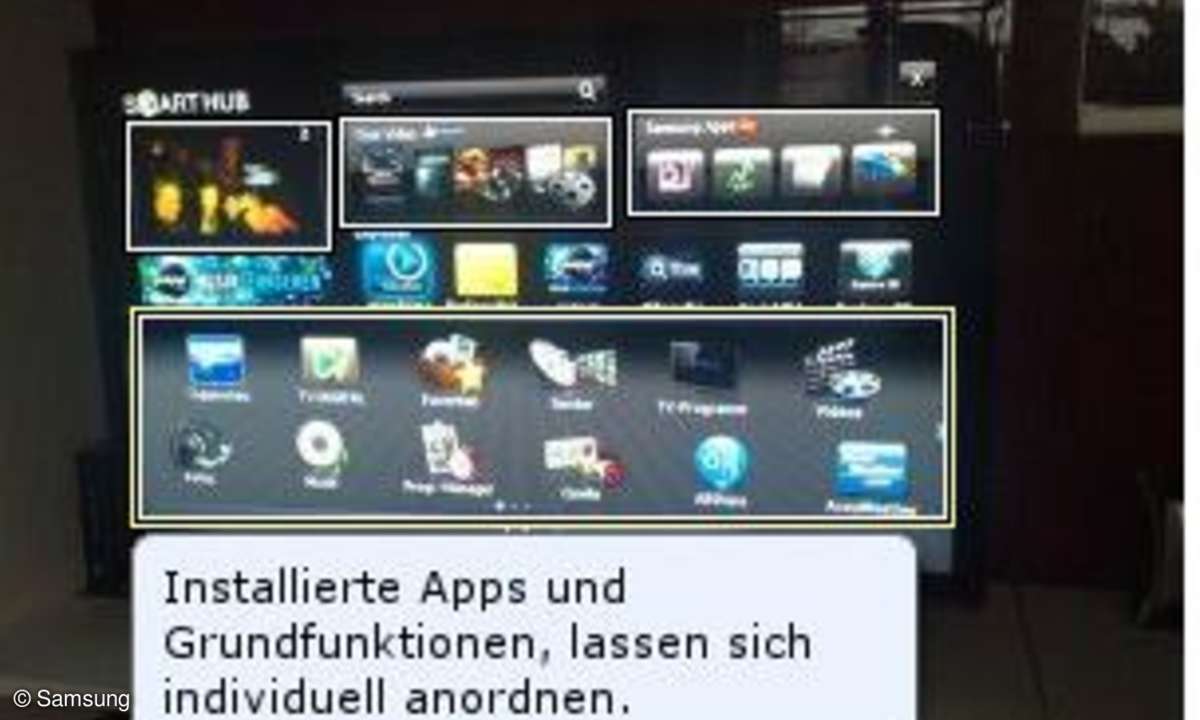 Samsung UE46D6200TSXZG: Installierte Apps lassen sich individuelle anordnen