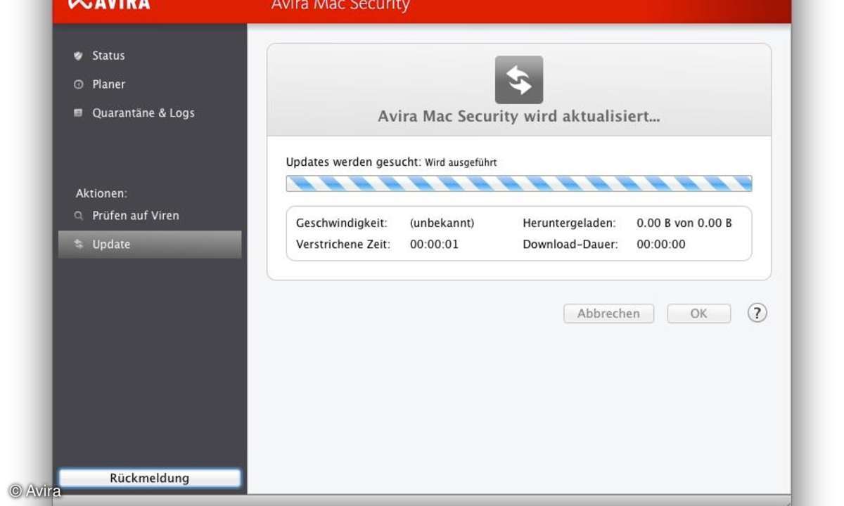 Avira Free Mac Security - Aktualisierung