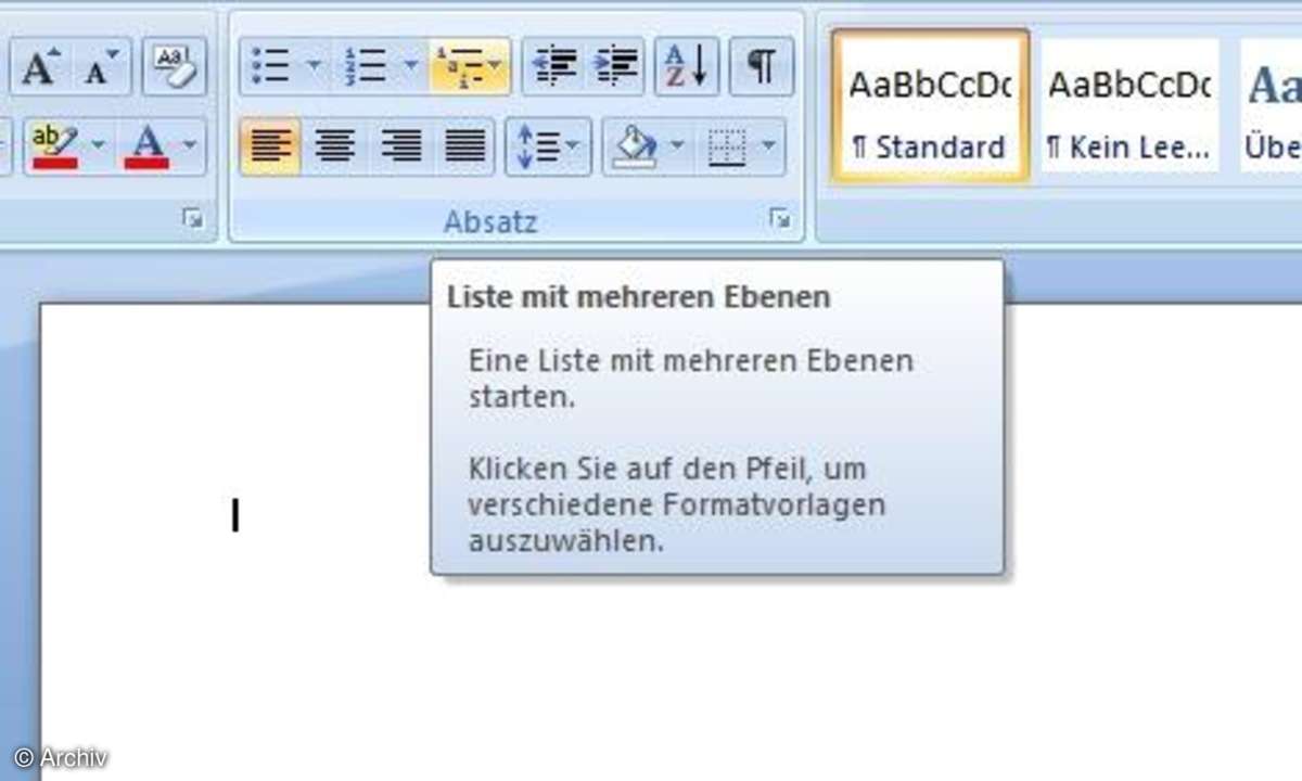 Word-Tipp: Headlines mit Befehl nummerieren