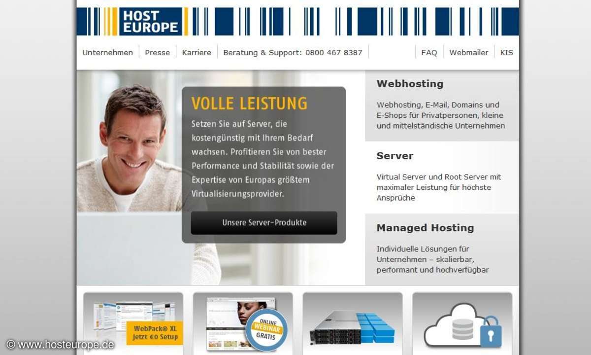 Host Europe Website