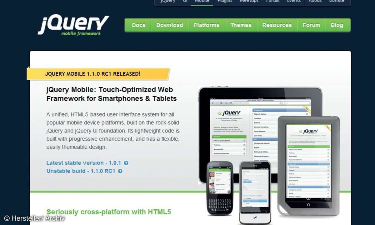 jQuery-Projekt - Startseite