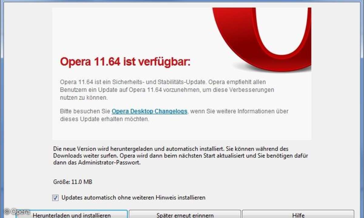 Opera 11.64 Update
