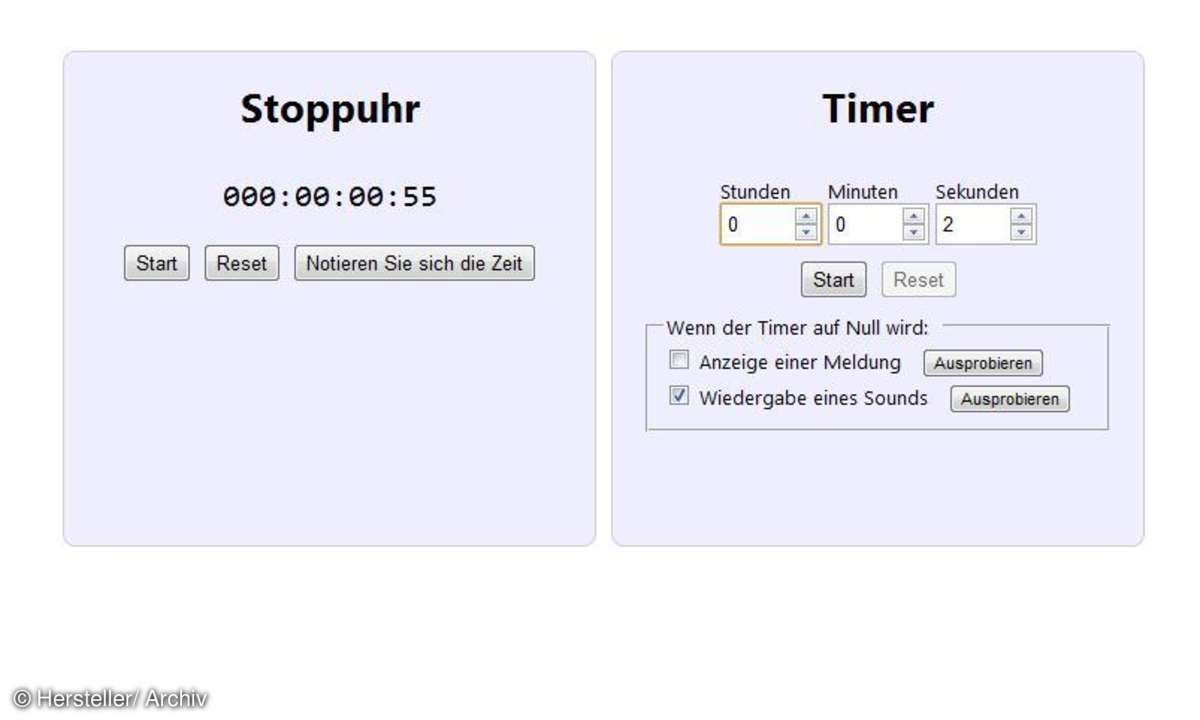 Stoppuhr / Timer