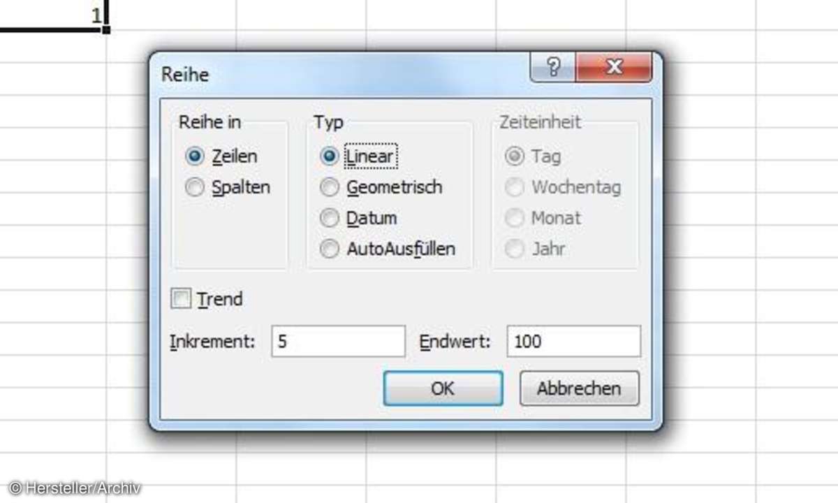 Excel Datenreihe