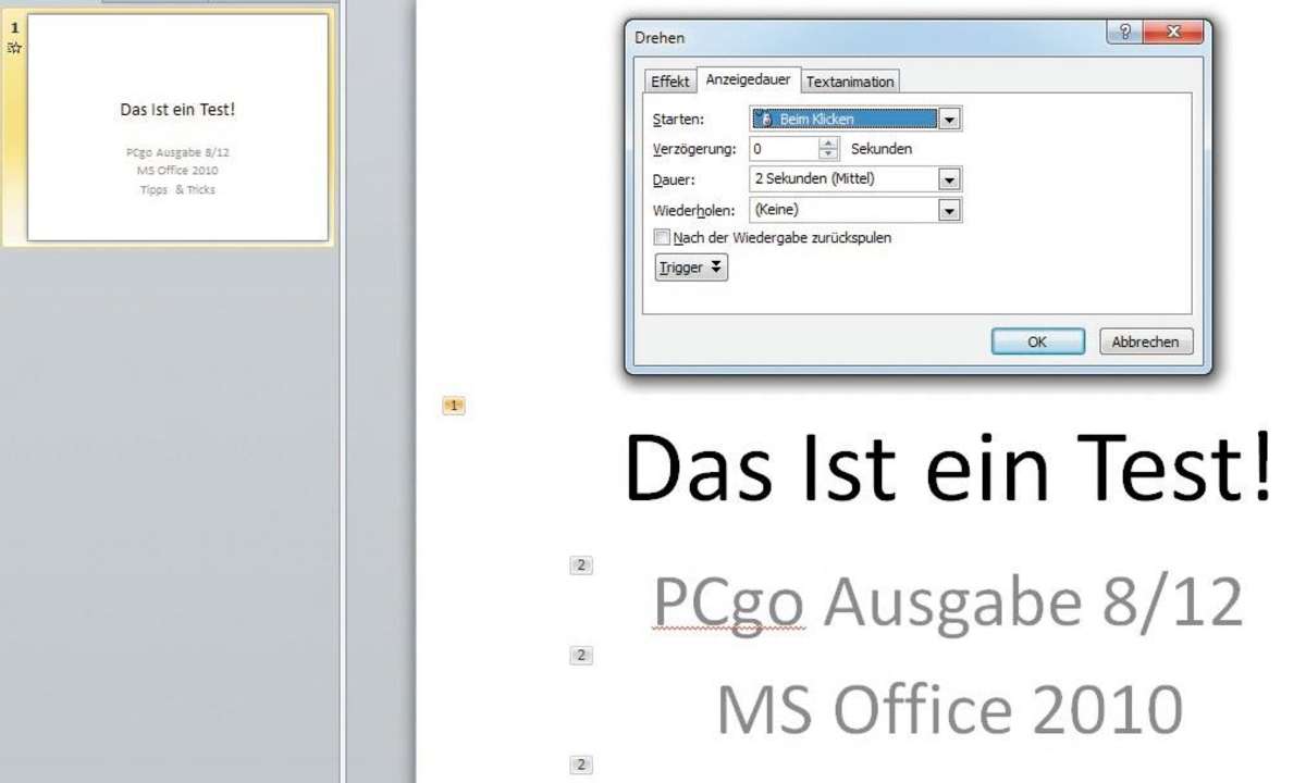 PowerPoint Animations- und Übergangseffekte