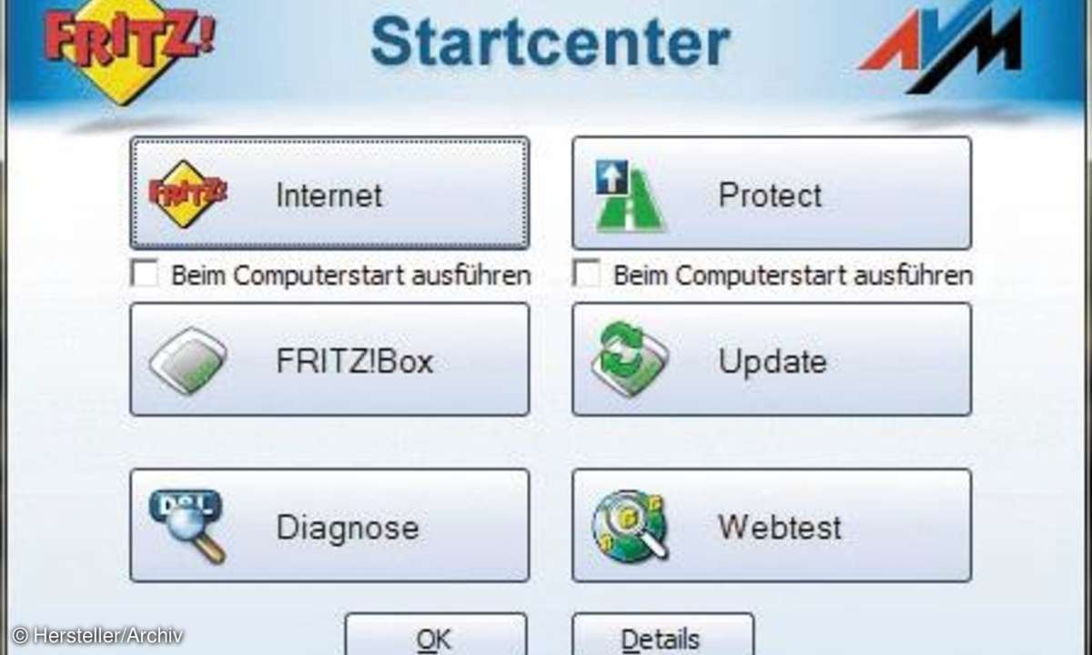 Fritz!Box Startcenter