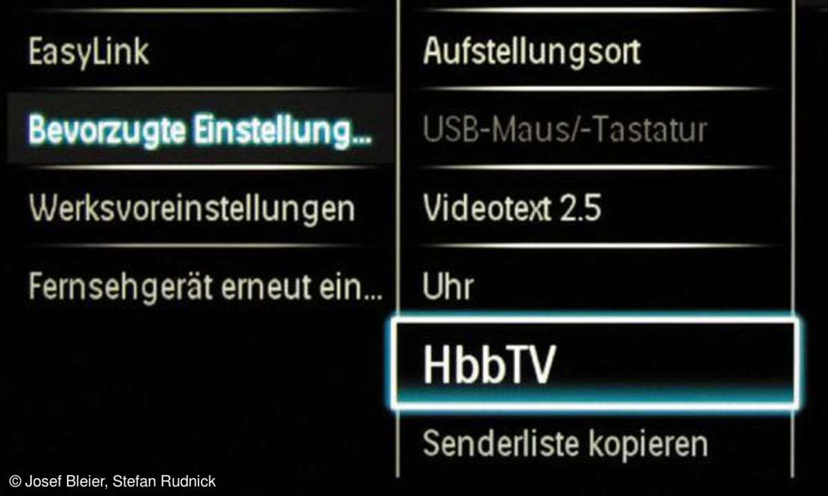 HbbTV Einstellungen