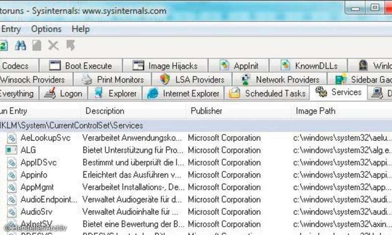 WindowsTipp Autostart kontrollieren mit Sysinternals connectliving