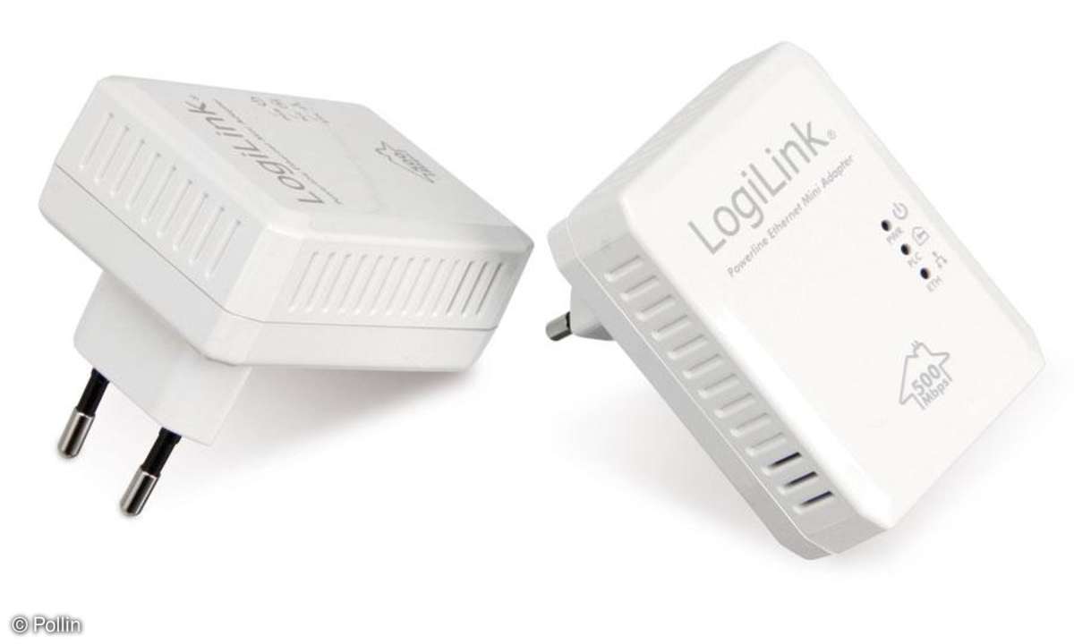 Pollin: Powerline Adapter-Set Logilink PL0008, 500 Mbps