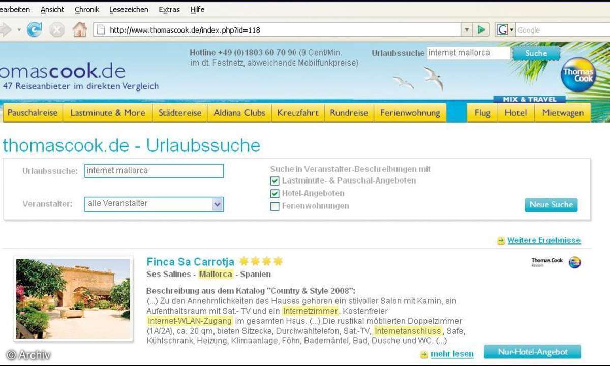 Online im Urlaub