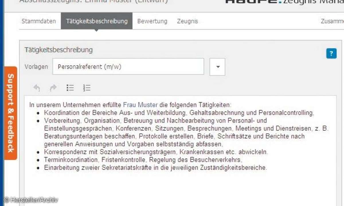 Haufe Zeugnis Manager Professional