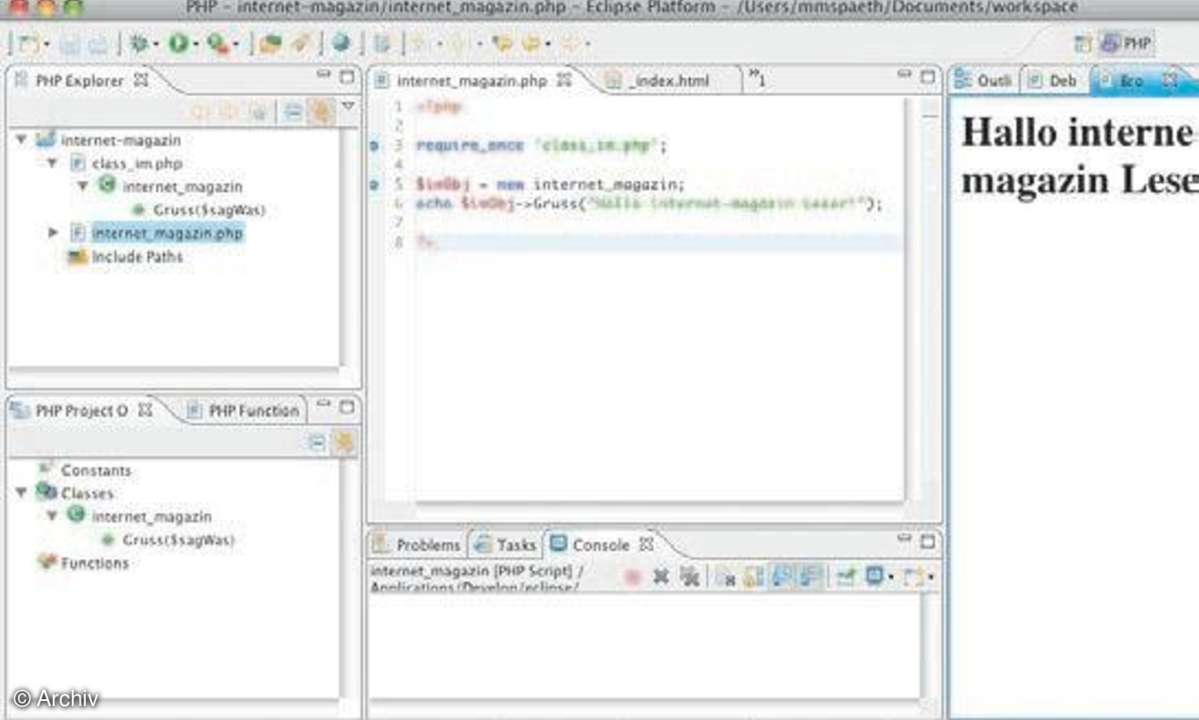 PHP-Entwicklung mit Eclipse