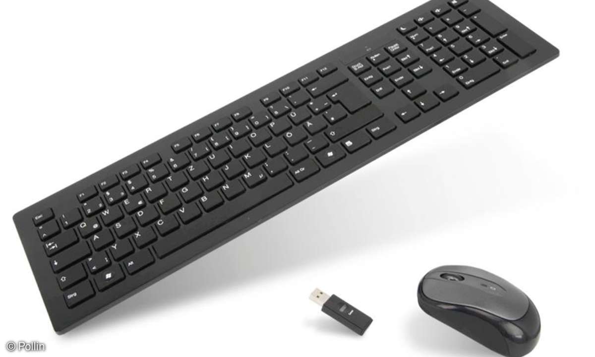 Pollin: Kabelloses Tastatur/Maus-Set BTC 6311ARFIII