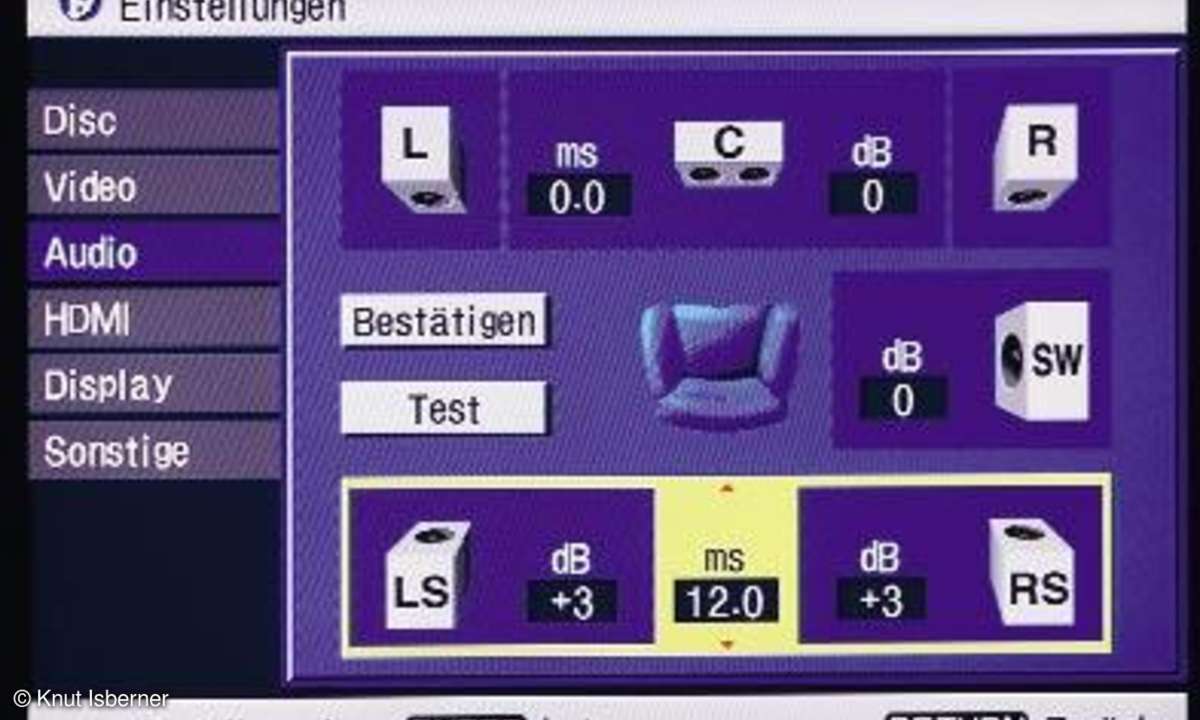 Einstellungen im Menü
