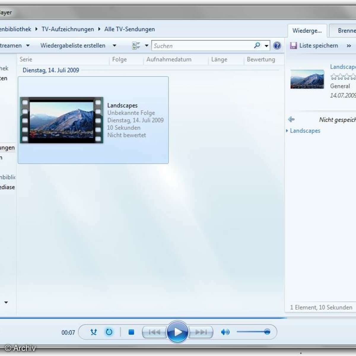Bildschirm - Screenshot