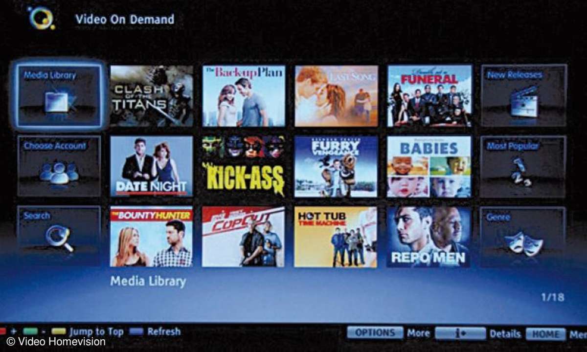 Maxdome-Videothek bei Samsung