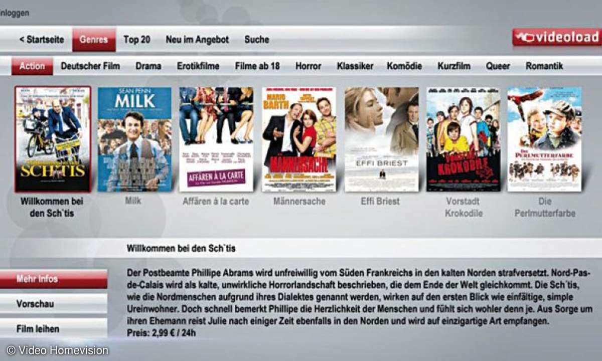 Videoload auf Net TV
