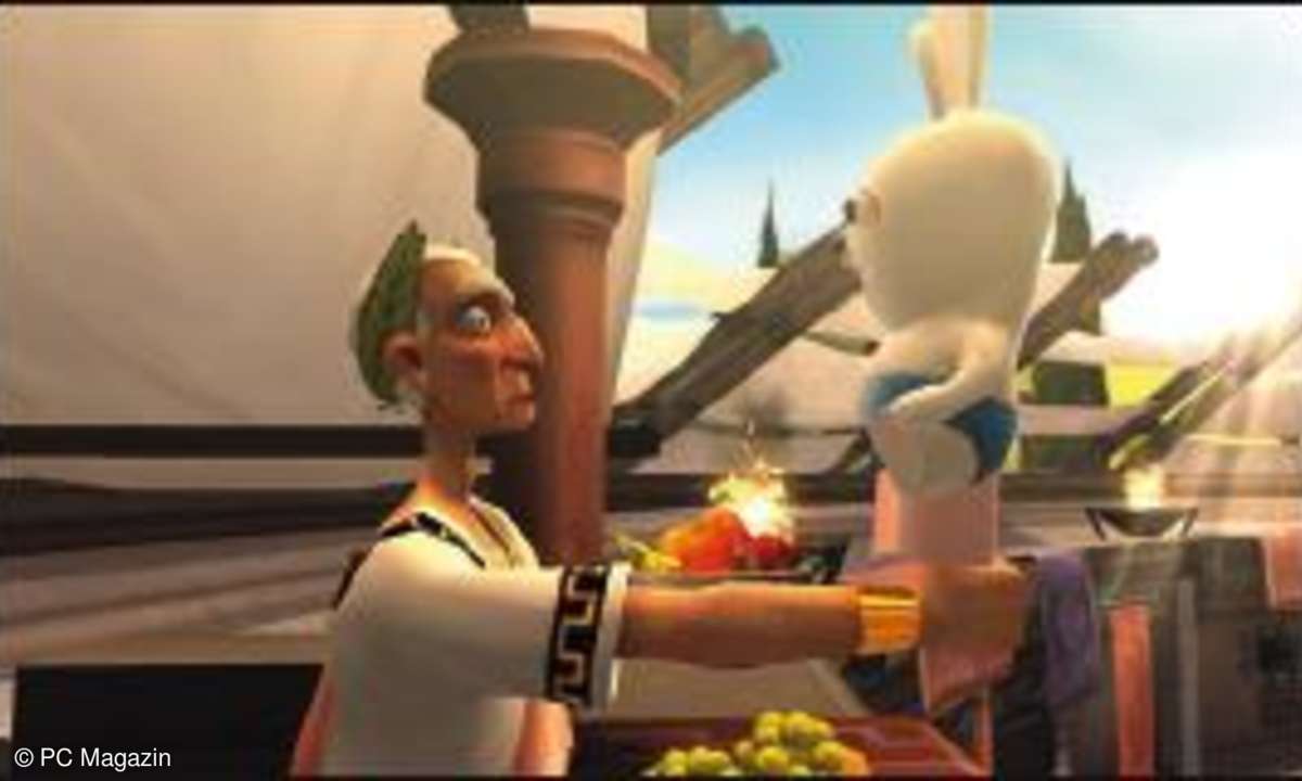 spiele, test, Raving Rabbids Zeitreise, Gray Matter