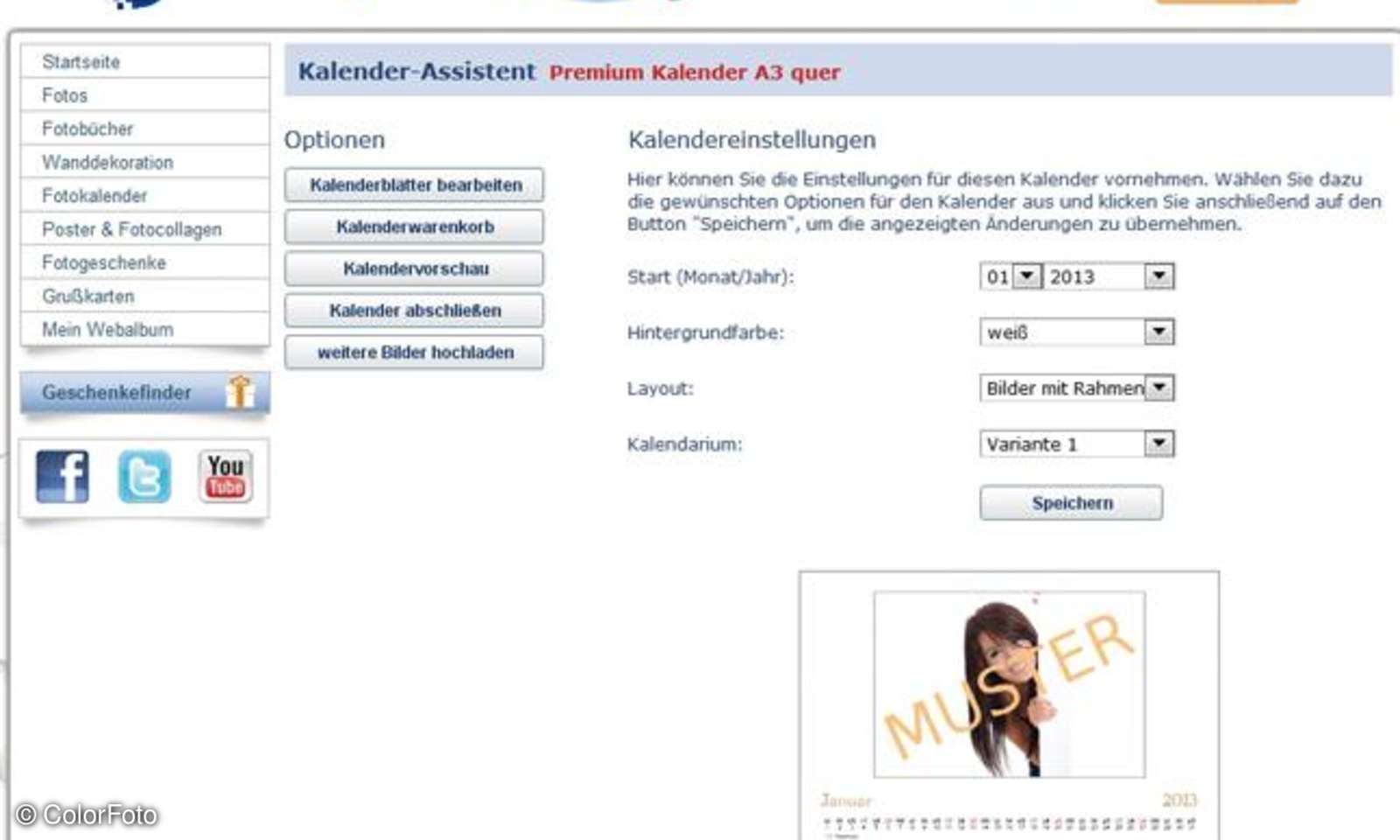 Fotokalender: Onlinedienst Pixelnet im Test - connect-living