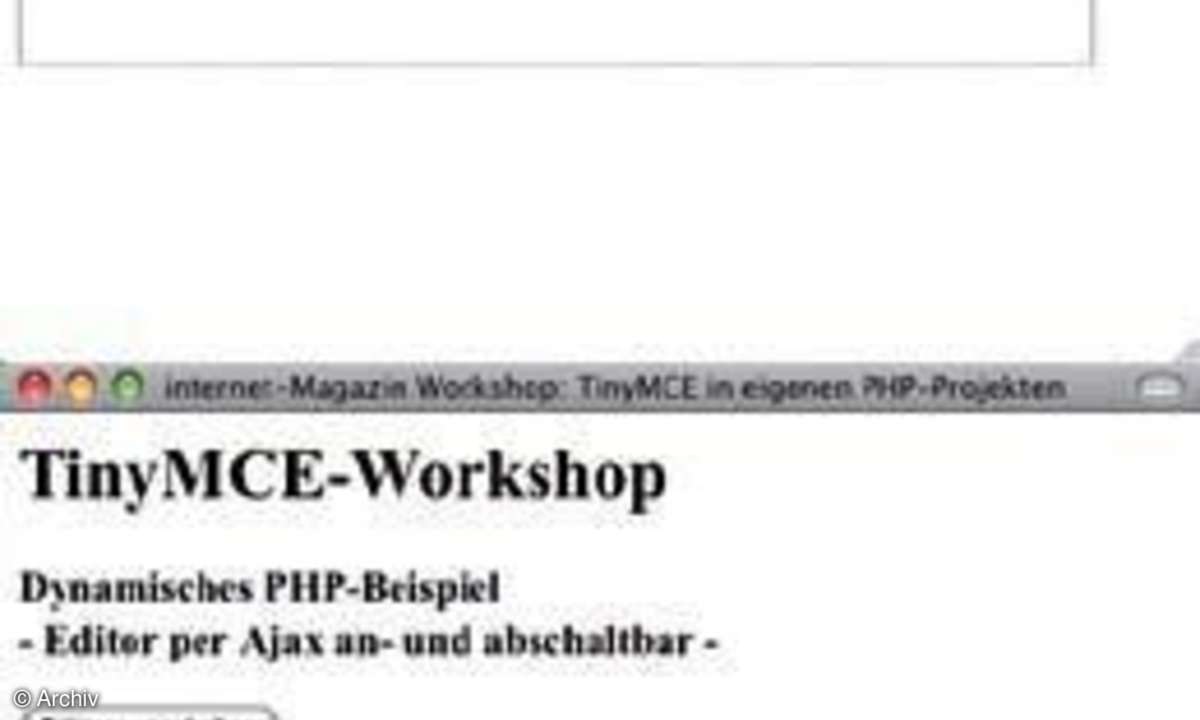 Tiny-MCE in eigenen PHP-Projekten