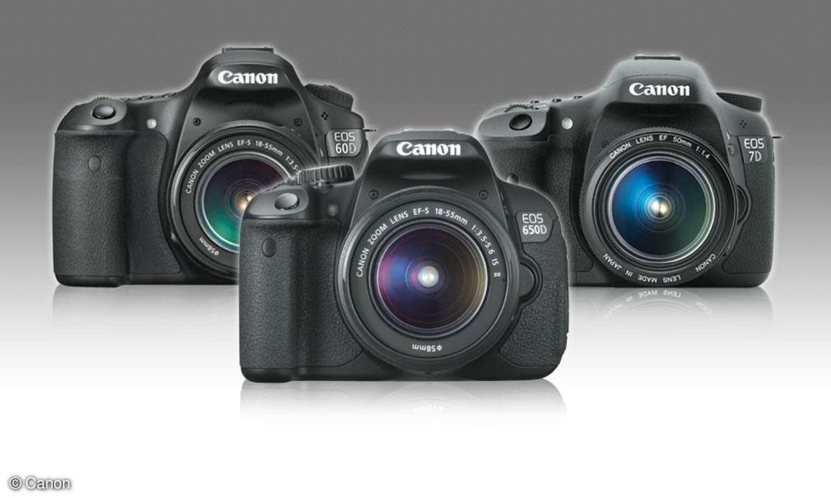 Canon EOS 650D, EOS 60D und EOS 7D