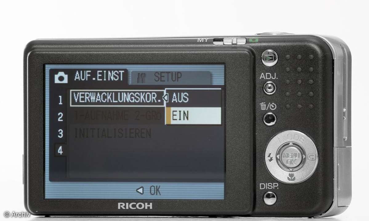Ricoh Caplio R6 Verwacklungsschutz