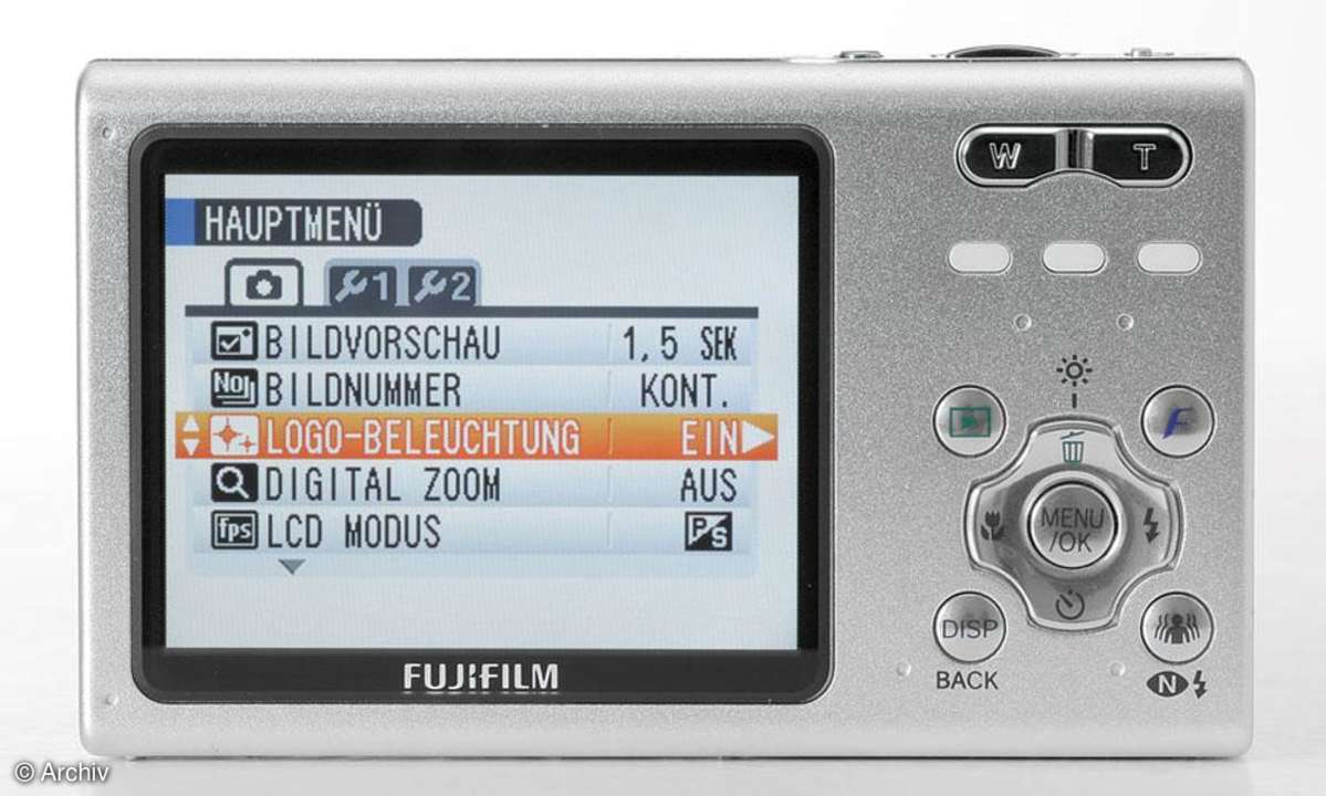 Fuji Finepix Z5fd Menü Logo-Beleuchtung