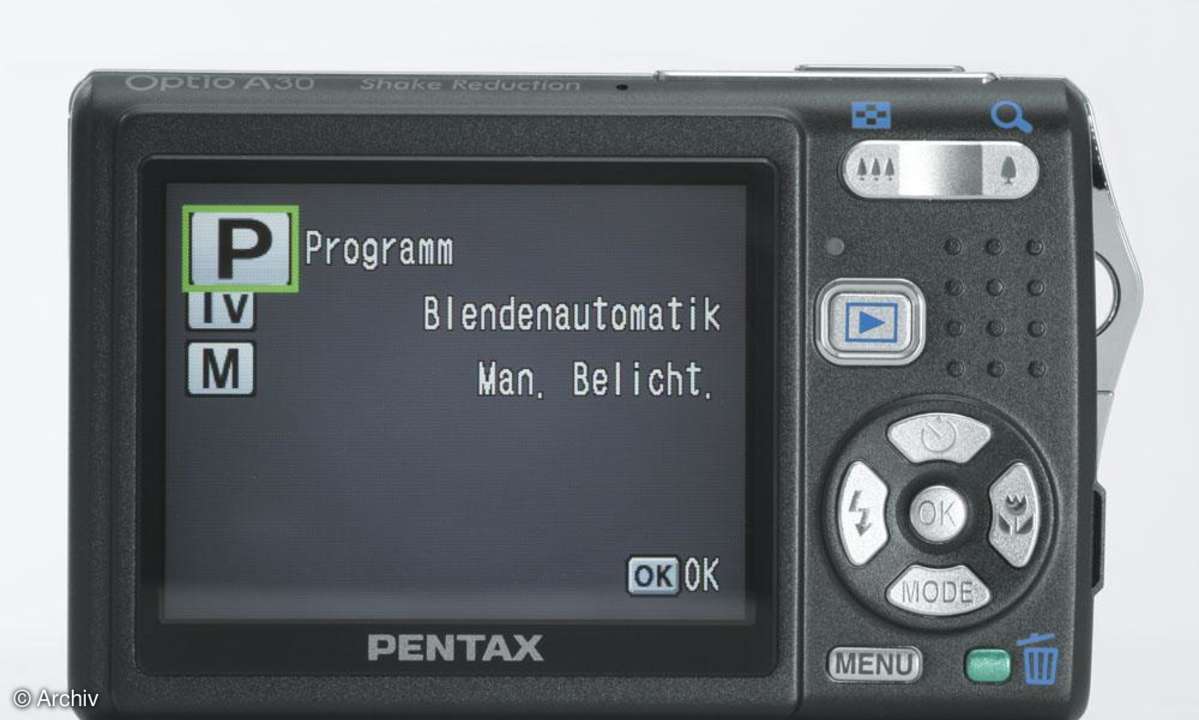 Pentax Optio A30 Display Programm