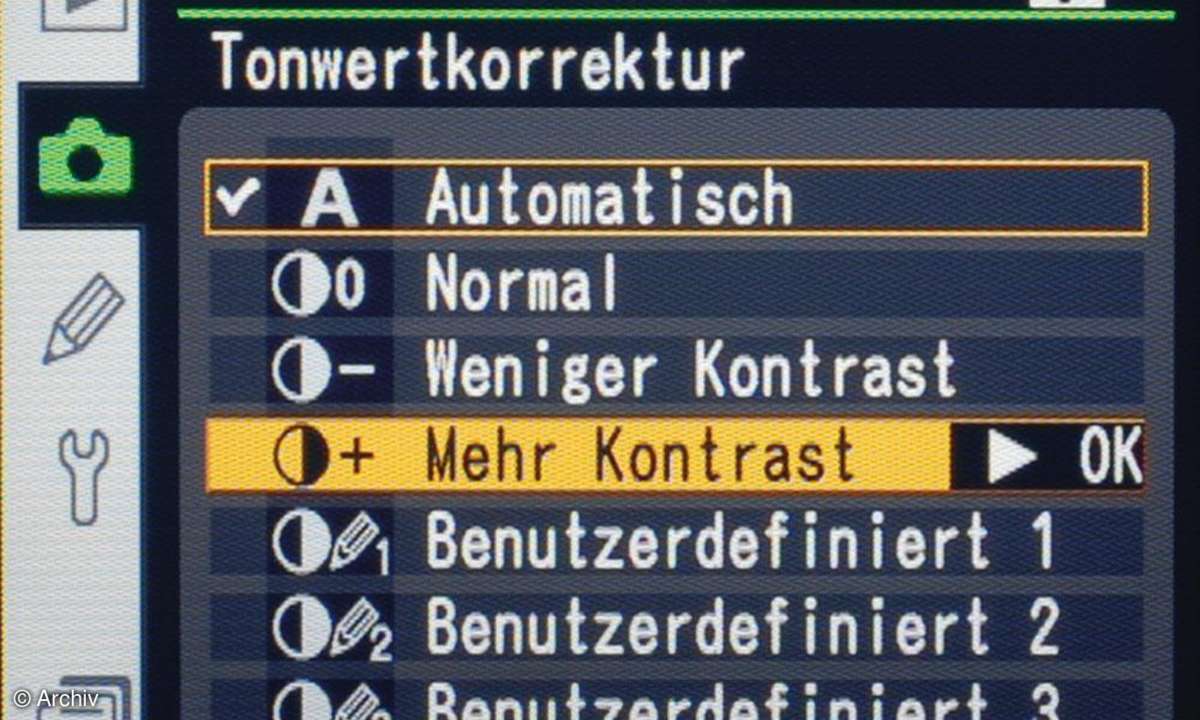 Nikon D2X Menü Tonwertkorrektur