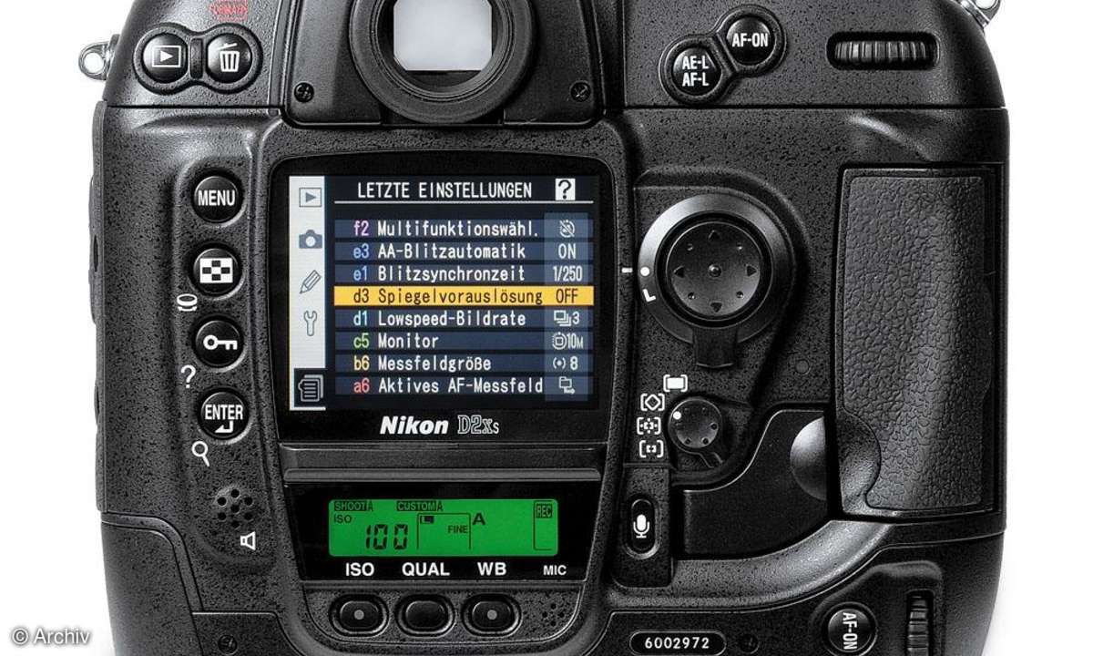 Nikon D2Xs Rückseite Display