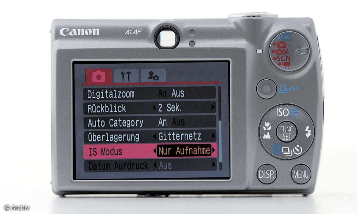 Canon Digital Ixus 850 IS Bedienelemente