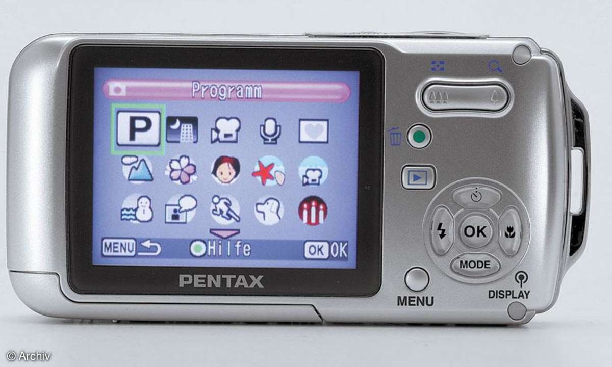 Pentax Optio W10 Display