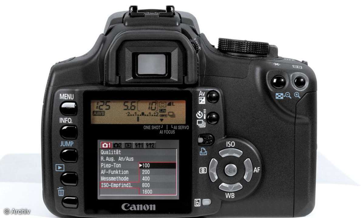 Canon EOS 350D Rückseite/Display